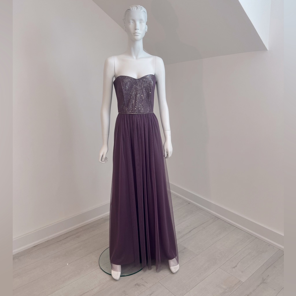 Dessy Bridesmaid #2925-Size 10-Smashing (Plum). Nwt.Soft Tulle Strapless.